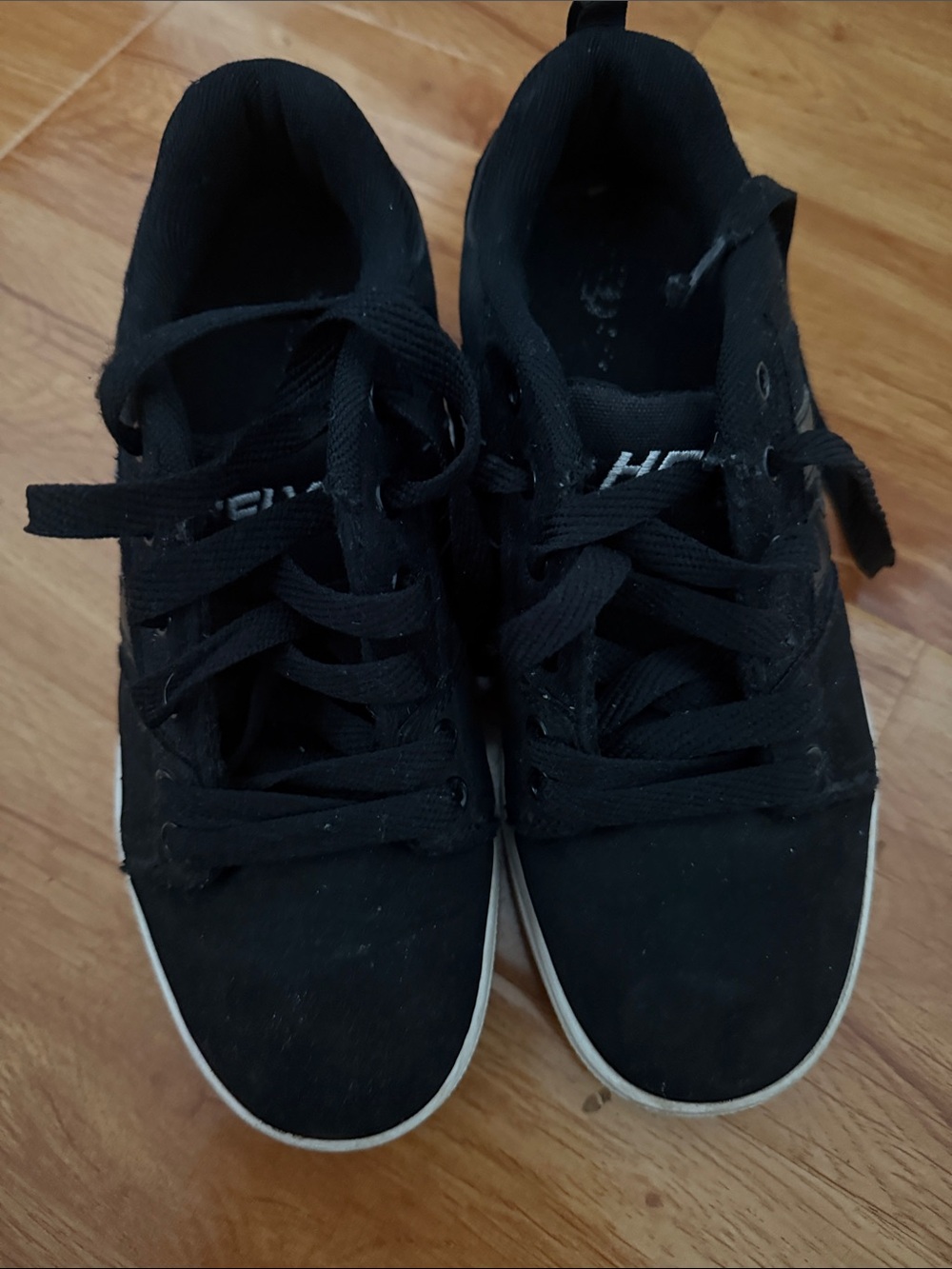 Black Canvas Lace-Up Sneakers